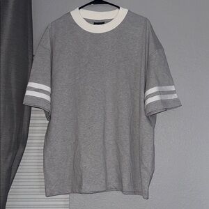 Zanerobe Gray and White Short Sleeve Tee
